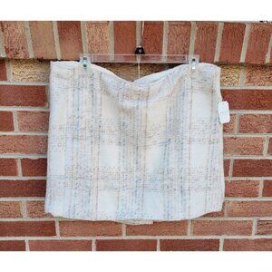 Altar'd State Skort Women's Size XXL New with Tags Faux Wrap Vanilla Plaid